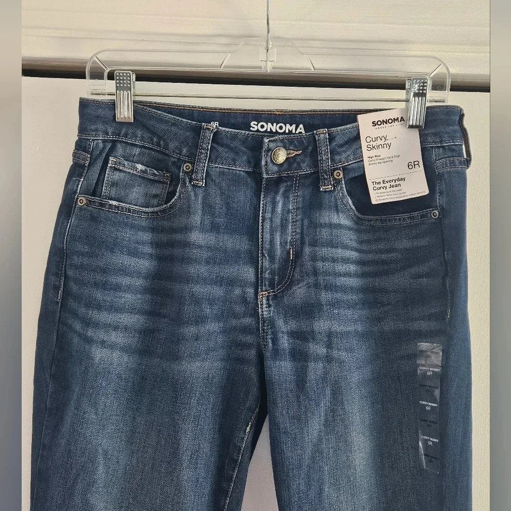 Sonoma Goods For Life High Rise Curvy 6 Regular Skinny Jean (BWT) - Picture 5 of 9